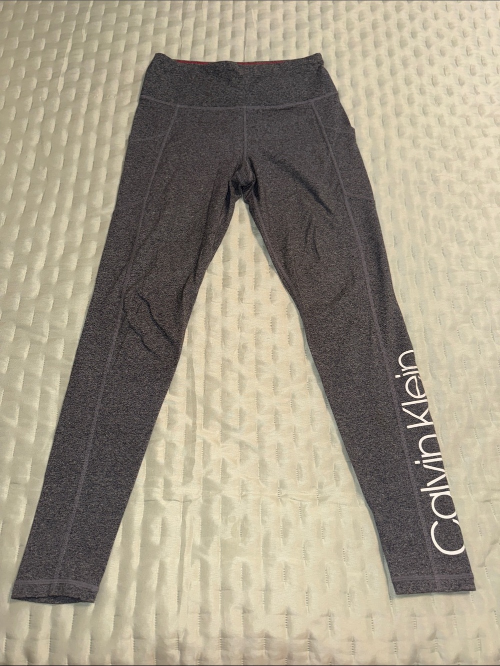 Calvin Klein Performance Dark Gray Heather Logo Leggings
